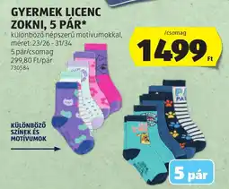 ALDI Gyermek licenc zokni ajánlat