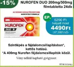 PatikaPlus Nurofen duo ajánlat
