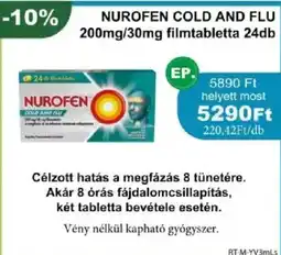 PatikaPlus Nurofen cold and flu ajánlat