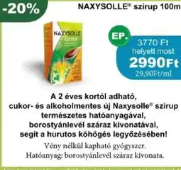 PatikaPlus Naxysolle szirup ajánlat