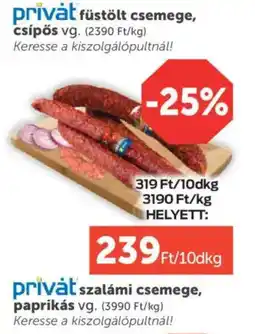 PRIVÁT Privát csemege ajánlat