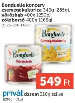 PRIVÁT Bonduelle csemegekukorica ajánlat