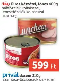PRIVÁT Cba piros készétel ajánlat