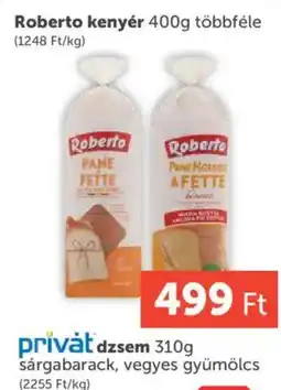 PRIVÁT Roberto kenyér ajánlat