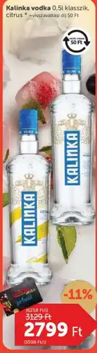 PRIVÁT Kalinka vodka klasszik ajánlat