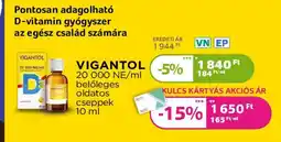 Kulcs Patika vigantol 20 000 ne/ml ajánlat