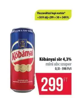 Coop Kőbányai sör 4,3% ajánlat