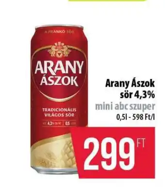 Coop Arany Ászok sör 4,3% ajánlat