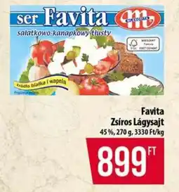 Coop Favita zsíros lágy sajt ajánlat