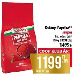 Coop Kotányi Paprika ajánlat