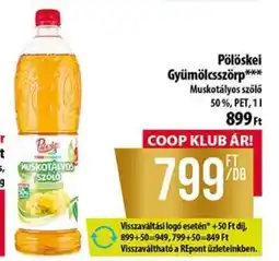 Coop Pölöskei Gyümölcsszörp ajánlat