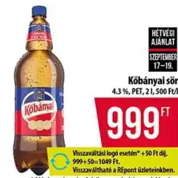 Coop Kőbányai Sör ajánlat