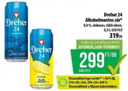 Coop Dreher 24 alkoholmentes sör ajánlat