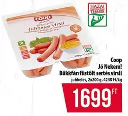 Coop Coop Jó Nekem! Bükkfán füstölt sertés virsli ajánlat