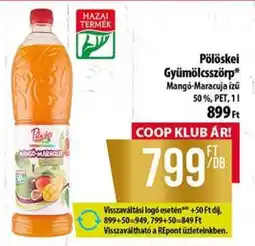 Coop Pölöskei Gyümölcsszörp ajánlat