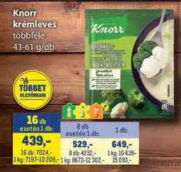 Metro Knorr krémleves ajánlat