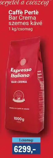 Metro Caffè Pertè Bar Crema szemes kávé ajánlat