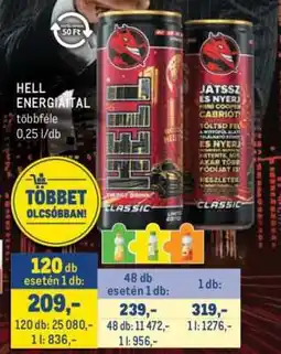 Metro HELL ENERGIITAL ajánlat