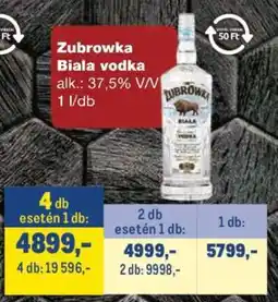 Metro ZUBROWKA Biala vodka ajánlat