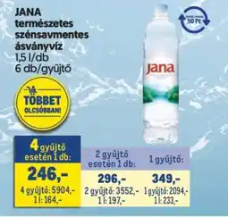 Metro Jana természetes szénsavmentes ásványvíz ajánlat