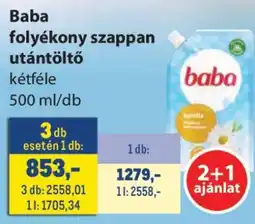 Metro Baba folyékony szappan utántöltő ajánlat