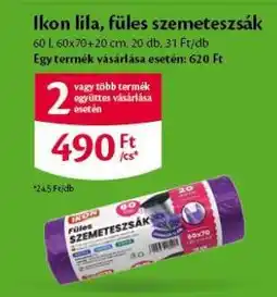 EcoFamily Ikon lila, füles szemeteszsák ajánlat