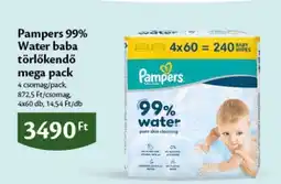 EcoFamily Pampers 99% Water baba törlőkendő mega pack ajánlat