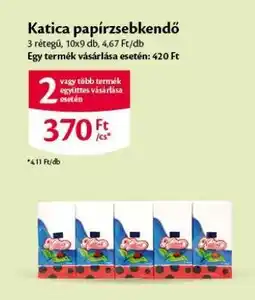 EcoFamily Katica papírzsebkendő ajánlat
