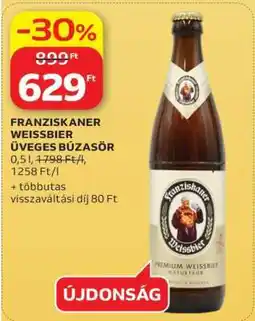 Auchan FRANZISKANER WEISSBIER ÜVEGES BÚZASÖR ajánlat