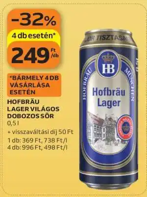 Hofbräu Lager Világos Dobozos Sör