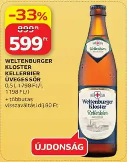 Auchan WELTENBURGER KLOSTER KELLERBIER ÜVEGES SÖR ajánlat