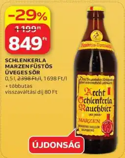 Auchan SCHLENKERLA MARZEN FÜSTÖS ÜVEGES SÖR ajánlat