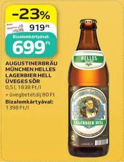 Auchan AUGUSTINERBRÄU MÜNCHEN HELLES LAGERBIER HELL ÜVEGES SÖR ajánlat