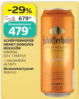 Auchan Schöfferhofer Német Dobozos Búzasör ajánlat