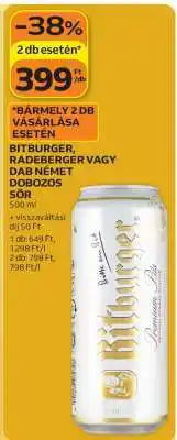Auchan Bitburger, Radeberger vagy DAB német dobozos sör ajánlat