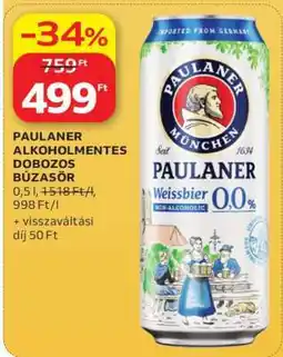 Auchan PAULANER ALKOHOLMENTES DOBOZOS BÚZASÖR ajánlat