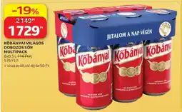 Auchan Kőbányai Világos Dobozos Sör Multipack ajánlat