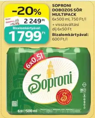 Soproni Dobozos Sör Multipack