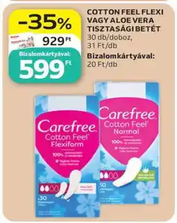 Auchan COTTON FEEL FLEXI VAGY ALOE VERA TISZTASÁGI BETÉT ajánlat