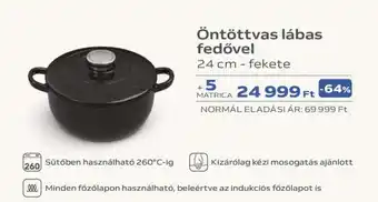 Auchan Öntöttvas lábas fedővel ajánlat
