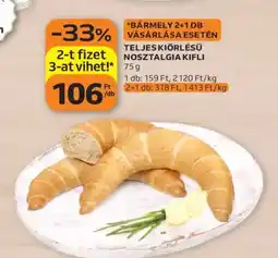Auchan Teljes kiőrlésű nosztalgia kifli ajánlat