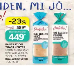 Auchan PANTASTICO! TOAST KENYÉR ajánlat