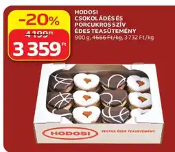 Auchan Hodosi csokoládés és porcukros szív édes teasütemény ajánlat