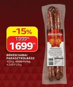 Auchan Békéscsabai parasztkolbász ajánlat