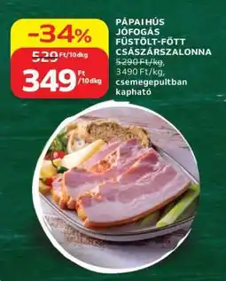 Auchan Pápai Hús Jófogás Füstölt-Főtt Császárszalonna ajánlat