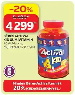 Auchan BÉRES ACTIVAL KID GUMIVITAMIN ajánlat