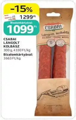 Auchan CSABAI Lángolt kolbász ajánlat