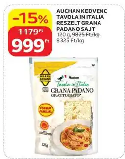 Auchan AUCHAN KEDVENC TAVOLA IN ITALIA RESZELT GRANA PADANO SAJT ajánlat