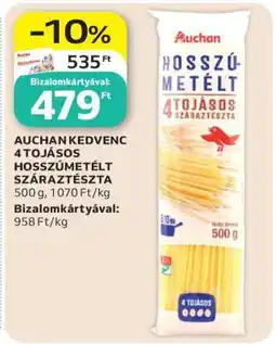 Auchan AUCHAN KEDVENC 4 TOJÁSOS HOSSZÚMETÉLT SZÁRAZTÉSZTA ajánlat