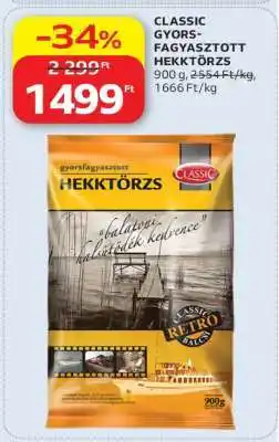 Auchan CLASSIC GYORSFAGYASZTOTT HEKKTÖRZS ajánlat